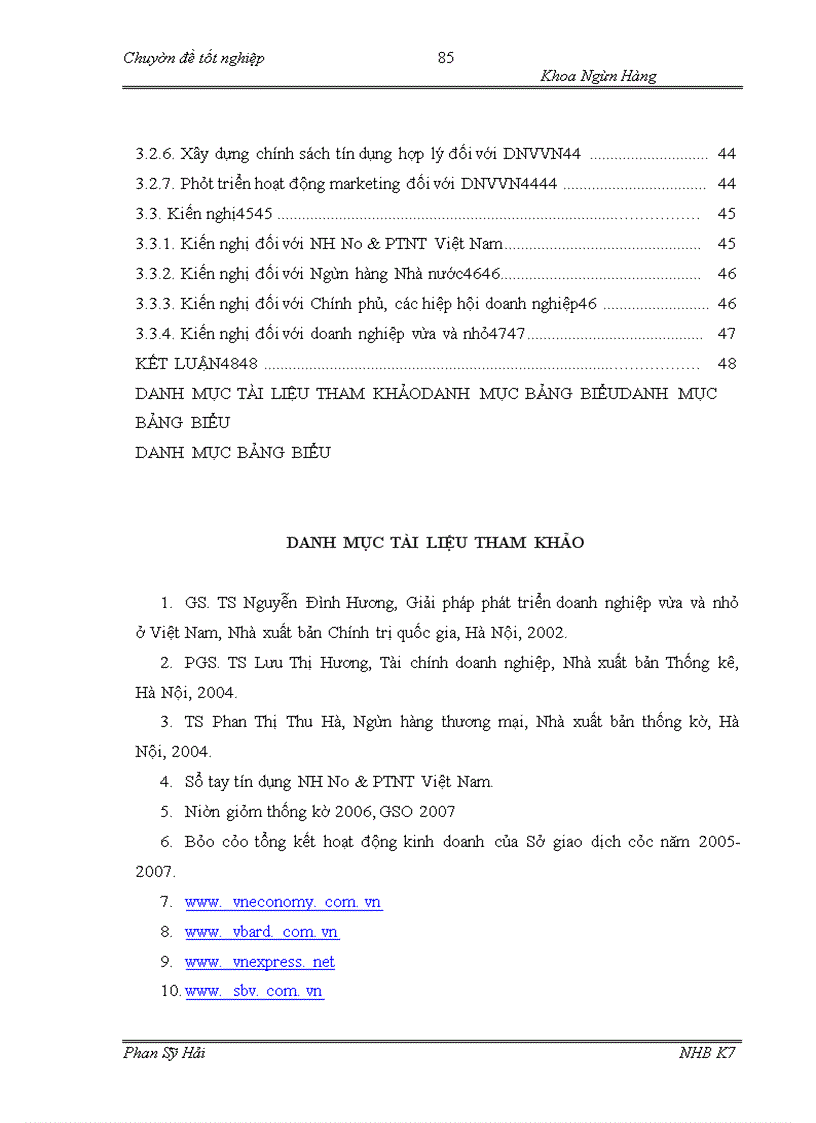 image for page Giải pháp nâng cao chất lượng tín dụng đối với doanh nghiệp vừa và nhỏ tại Sở giao dịch ngân hàng Nông nghiệp và phát triển nông thôn Việt Nam