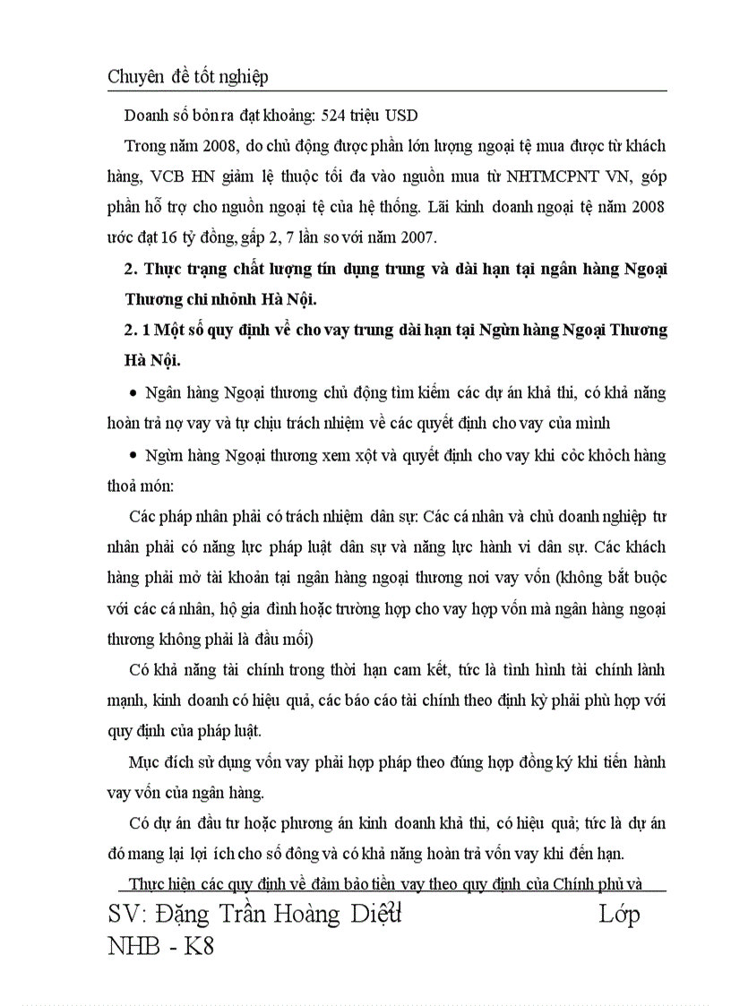 image for page Nâng cao chất lượng tín dụng trung và dài hạn tại Ngân hàng Ngoại Thương chi nhánh Hà Nội