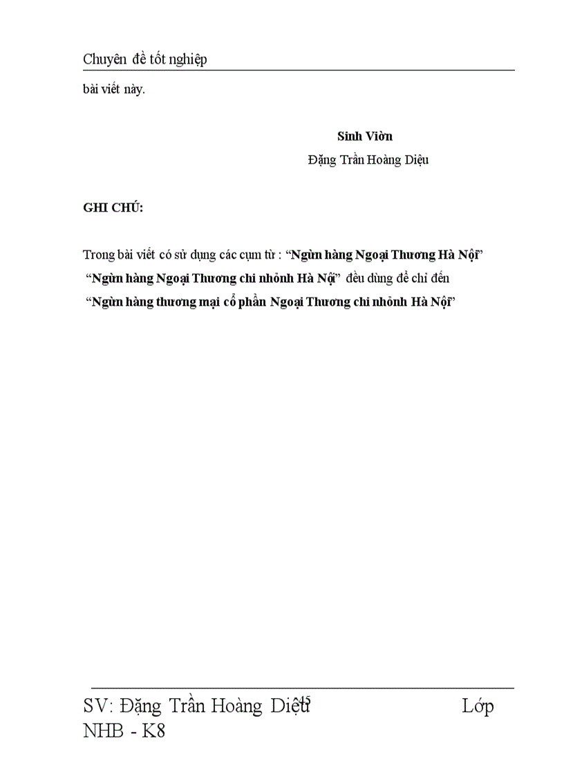 image for page Nâng cao chất lượng tín dụng trung và dài hạn tại Ngân hàng Ngoại Thương chi nhánh Hà Nội