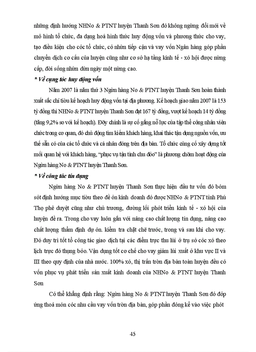 image for page Giải phỏp nõng cao chất lương tớn dụng tại NHNo&PTNT Huyện Thanh Sơn - Tỉnh Phỳ Thọ