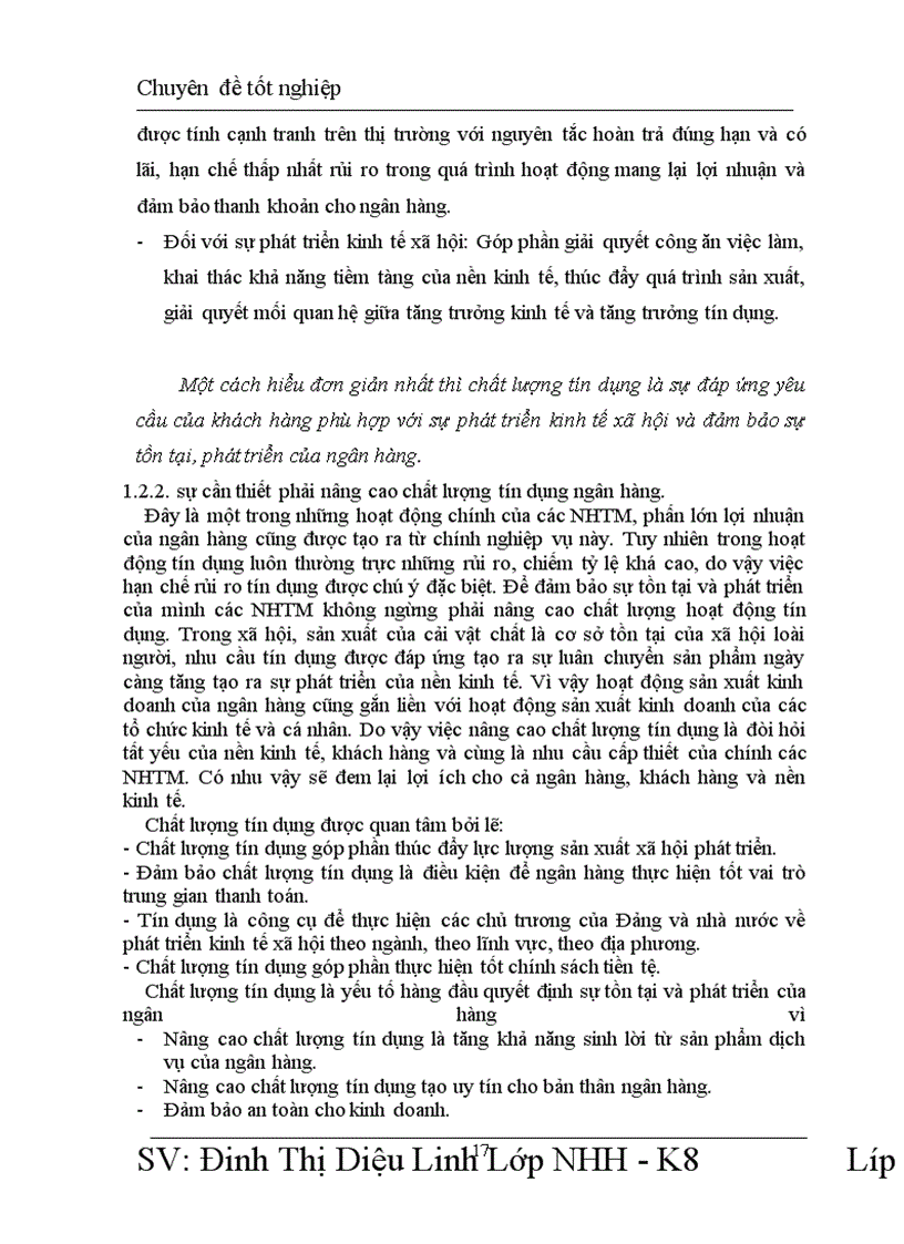 image for page Nâng cao chất lượng tín dụng tại chi nhánh ngân hàng Hàng Hải Đống Đa