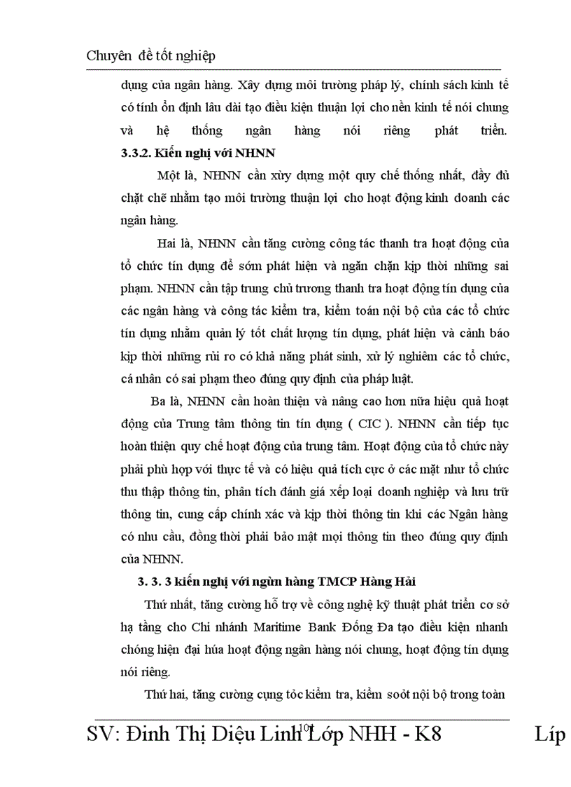 image for page Nâng cao chất lượng tín dụng tại chi nhánh ngân hàng Hàng Hải Đống Đa