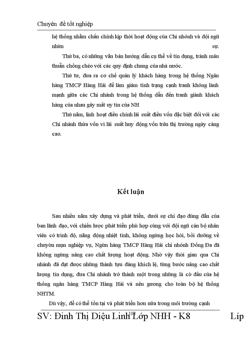 image for page Nâng cao chất lượng tín dụng tại chi nhánh ngân hàng Hàng Hải Đống Đa