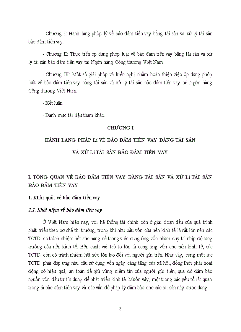 image for page Thực trạng và Giải pháp hoàn thiện công tác bảo đảm tín dụng bằng bảo đảm tiền vay tại Ngân hàng Công thương Việt Nam