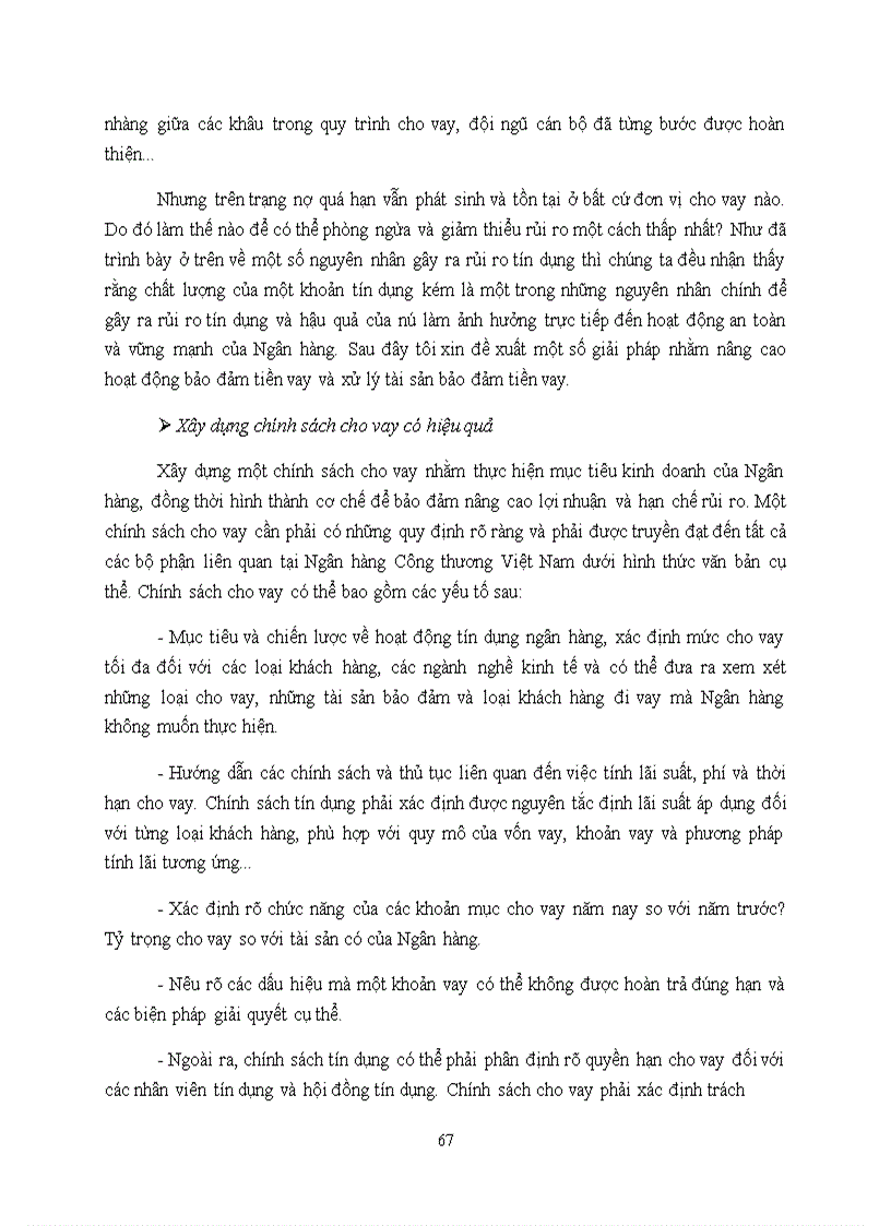 image for page Thực trạng và Giải pháp hoàn thiện công tác bảo đảm tín dụng bằng bảo đảm tiền vay tại Ngân hàng Công thương Việt Nam