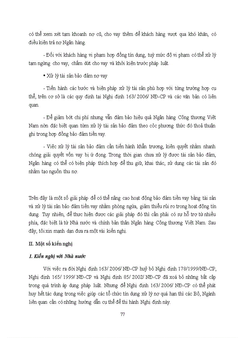 image for page Thực trạng và Giải pháp hoàn thiện công tác bảo đảm tín dụng bằng bảo đảm tiền vay tại Ngân hàng Công thương Việt Nam