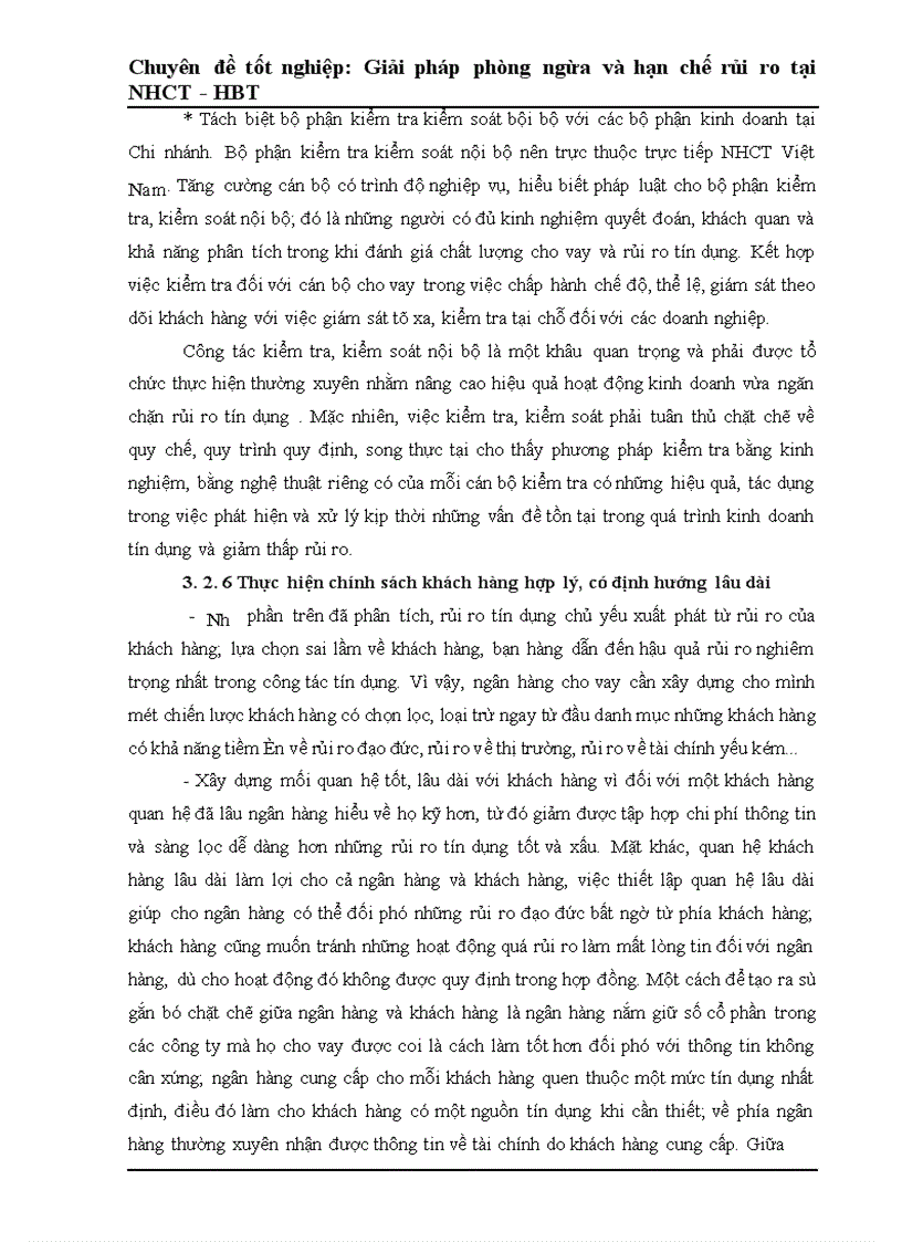 image for page Một số giải pháp phòng ngừa và hạn chế rủi ro tín dụng tại Ngân Hàng Công Thương Hai Bà Trưng