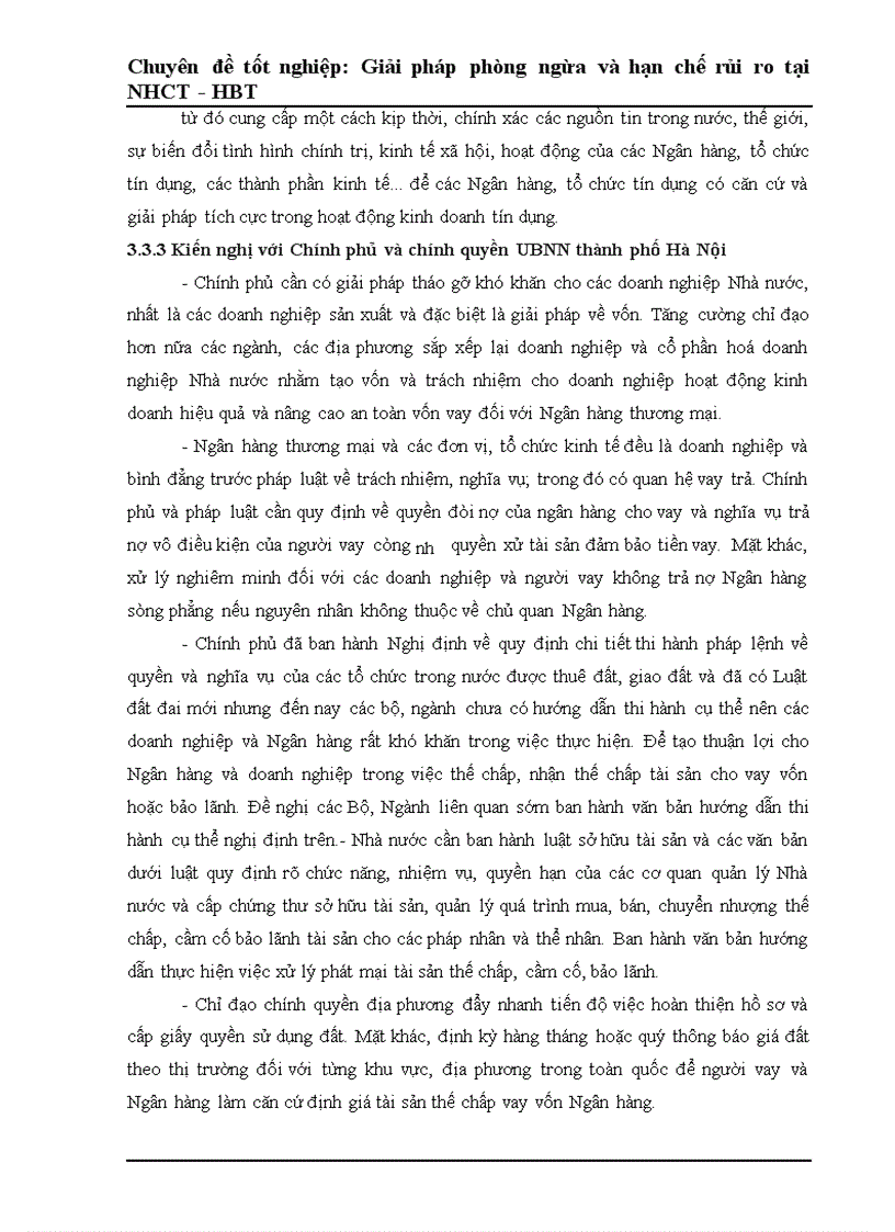 image for page Một số giải pháp phòng ngừa và hạn chế rủi ro tín dụng tại Ngân Hàng Công Thương Hai Bà Trưng