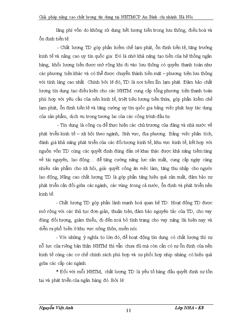image for page Giải pháp nâng cao chất lươợng tín dụng tại NHTMCP An Bình chi nhánh Hà Nội