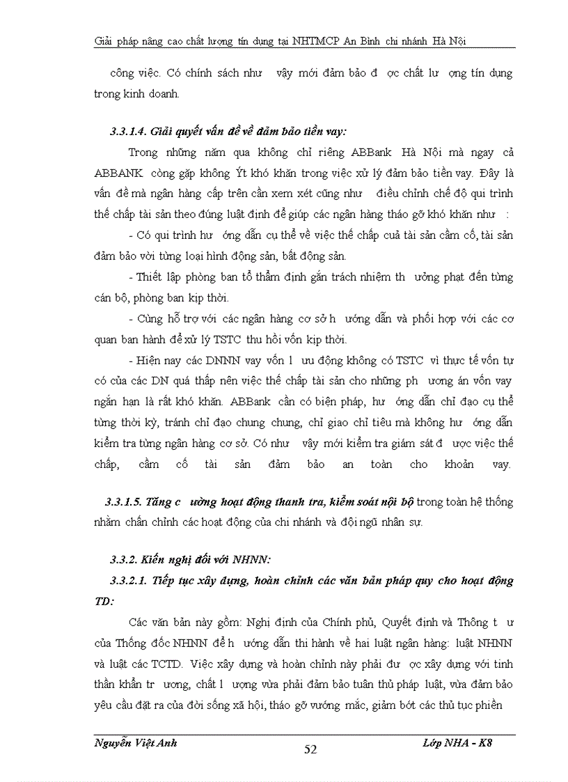 image for page Giải pháp nâng cao chất lươợng tín dụng tại NHTMCP An Bình chi nhánh Hà Nội