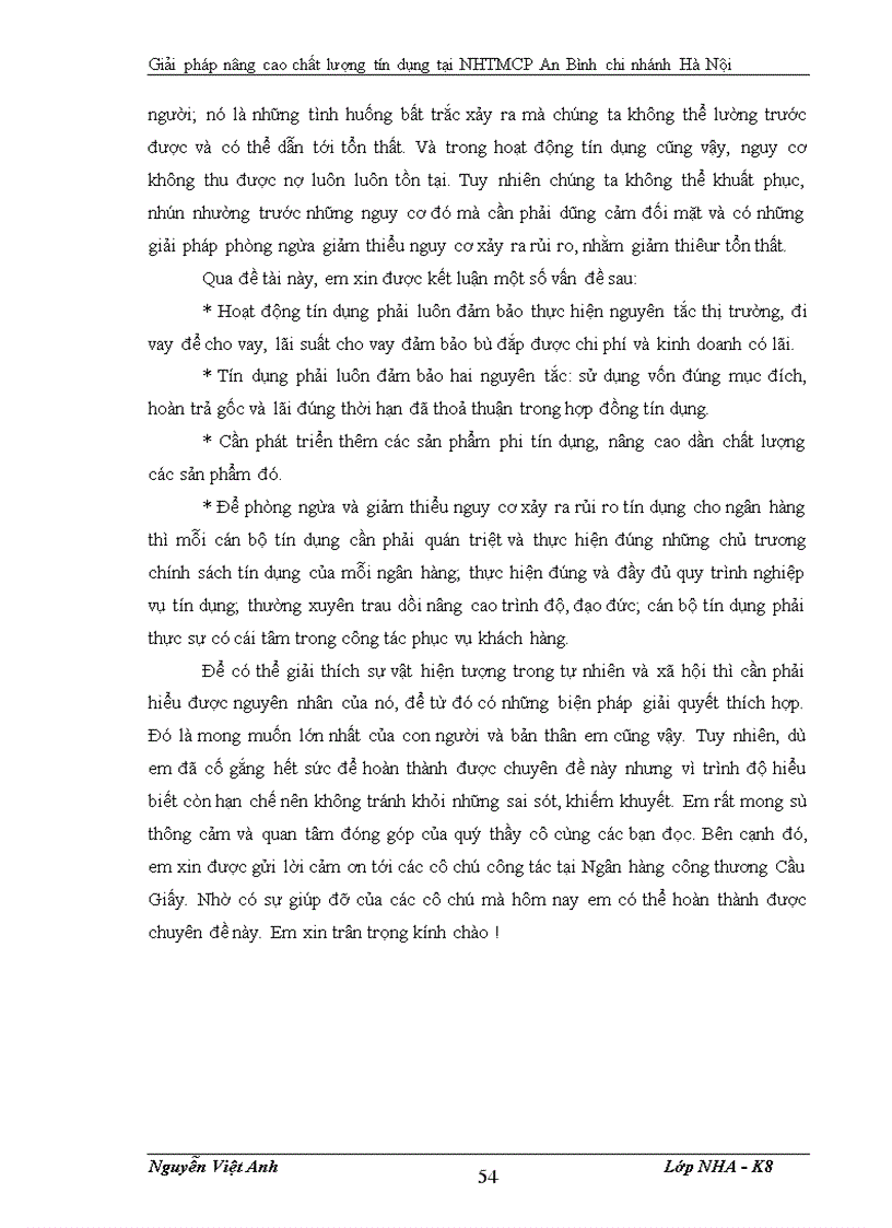 image for page Giải pháp nâng cao chất lươợng tín dụng tại NHTMCP An Bình chi nhánh Hà Nội