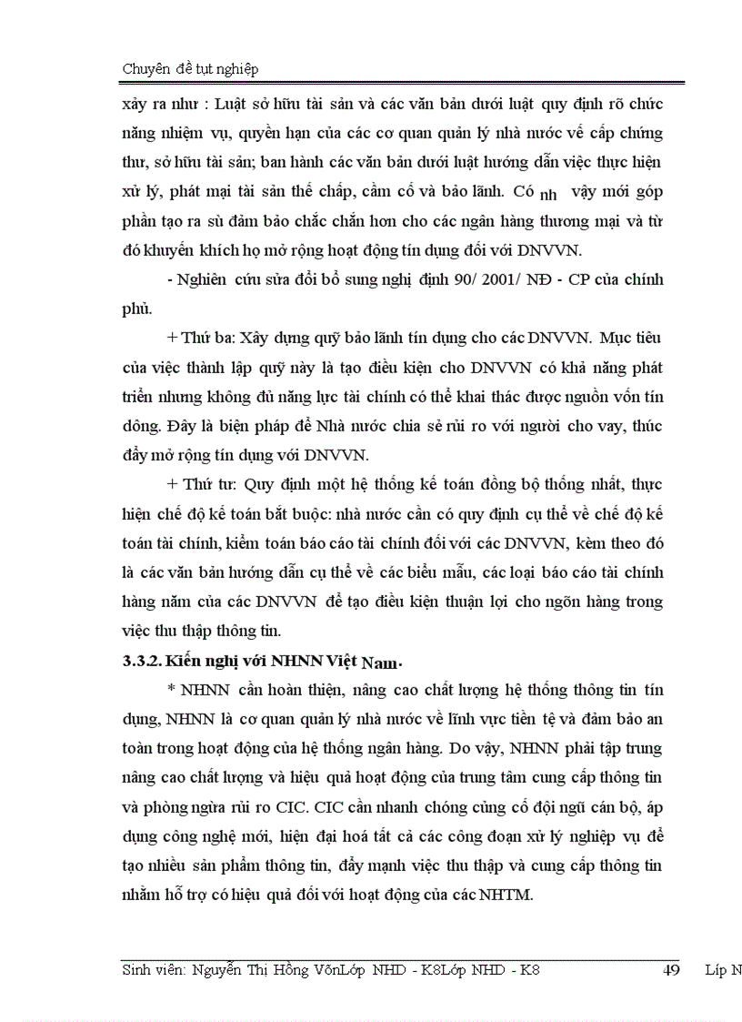 image for page Giải pháp mở rộng hoạt động tín dụng đối với DNVVN tại chi nhánh NHCT Quang Trung