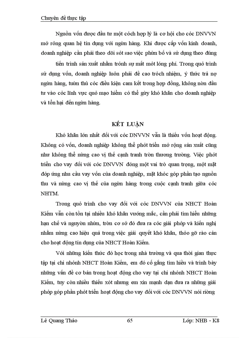 image for page Giải pháp tín dụng ngân hàng phát triển các doanh nghiệp vừa và nhỏ tại chi nhánh NHCT Hoàn Kiếm