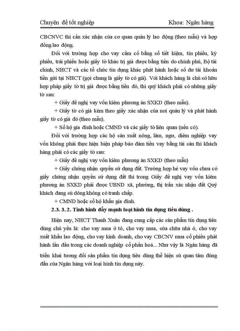 image for page Thực Trạng và Giải Pháp tín dụng tiêu dùng tại Chi Nhánh Ngân Hàng Công Thương Thanh Xuân