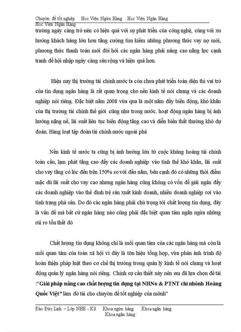image for page Giải pháp nâng cao chất lượng tín dụng tại NHNo & PTNT chi nhánh Hoàng Quốc Việt