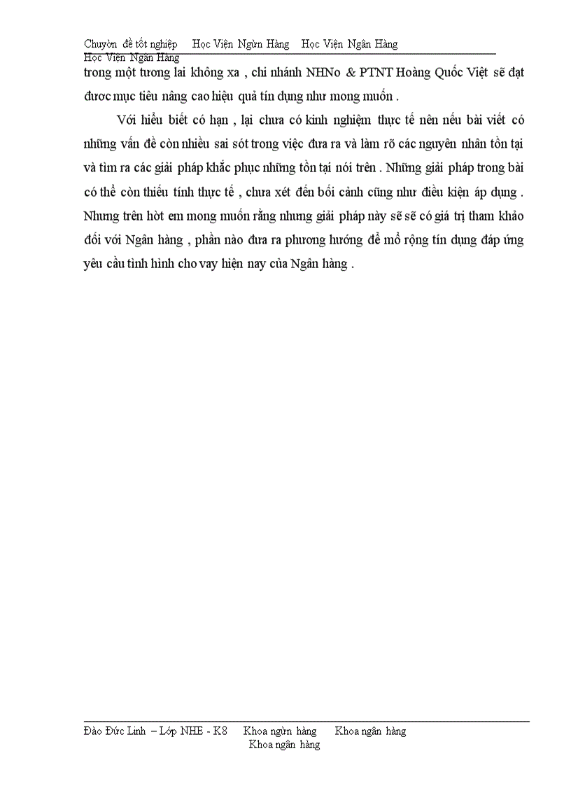 image for page Giải pháp nâng cao chất lượng tín dụng tại NHNo & PTNT chi nhánh Hoàng Quốc Việt