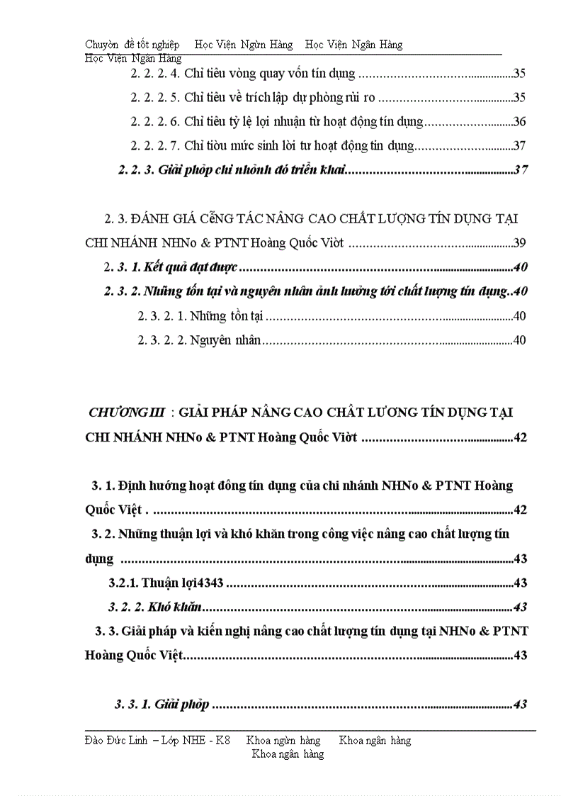 image for page Giải pháp nâng cao chất lượng tín dụng tại NHNo & PTNT chi nhánh Hoàng Quốc Việt