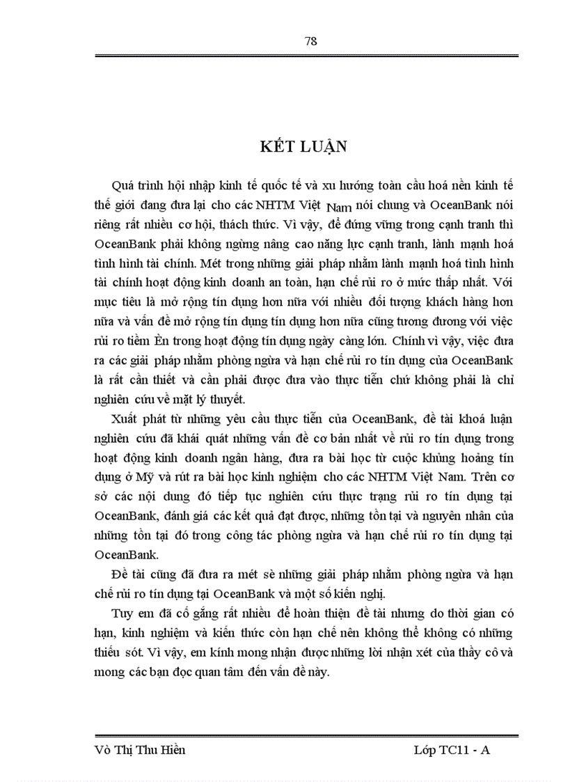 image for page Một số giải pháp phòng ngừa và hạn chế rủi ro tín dụng tại Trung tâm kinh doanh Ngân hàng TMCP Đại Dương