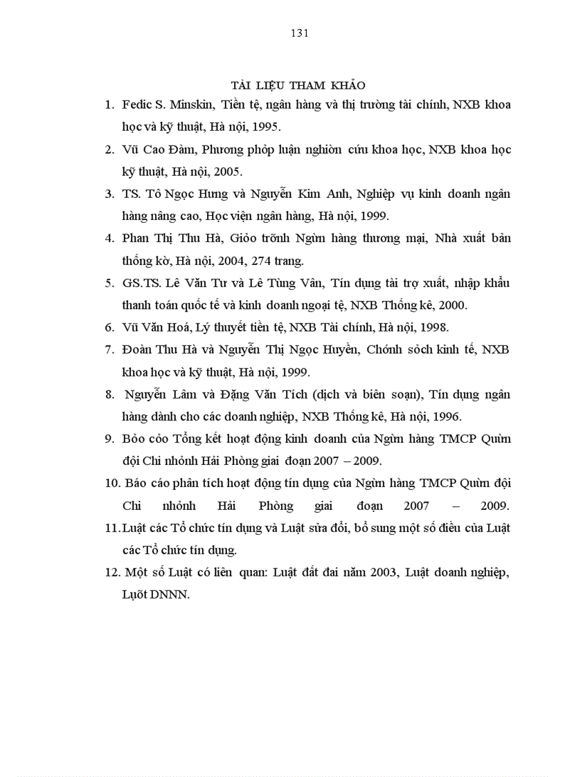image for page Nâng cao chất lượng tín dụng doanh nghiệp nhỏ và vừa tại Ngân hàng TMCP Quân đội Chi nhánh Hải Phòng