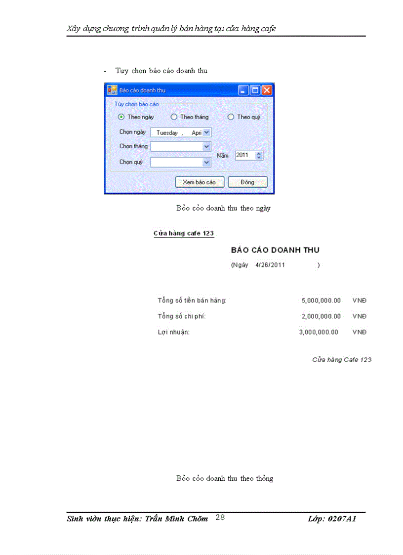image for page Xây dựng chương trình quản lý bán hàng tại cửa hàng cafe