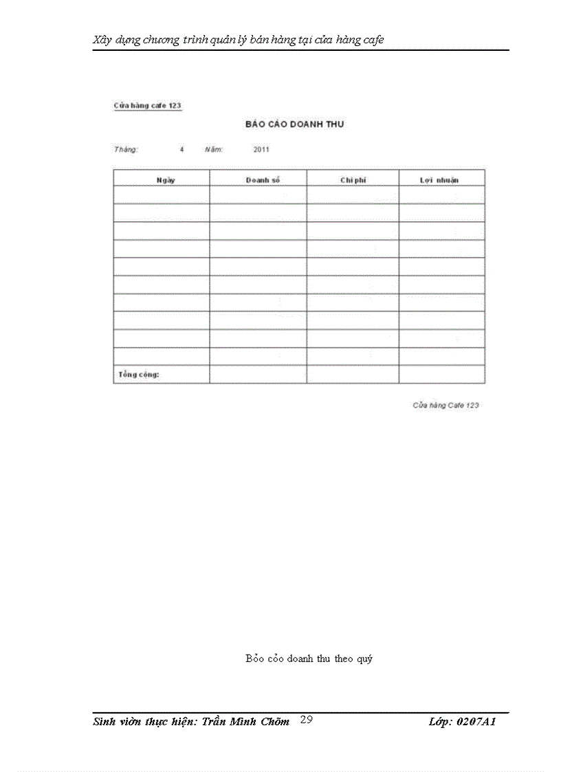 image for page Xây dựng chương trình quản lý bán hàng tại cửa hàng cafe