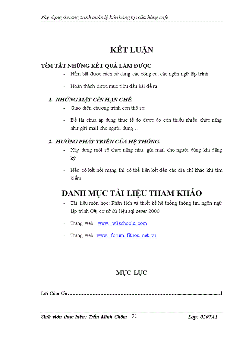 image for page Xây dựng chương trình quản lý bán hàng tại cửa hàng cafe