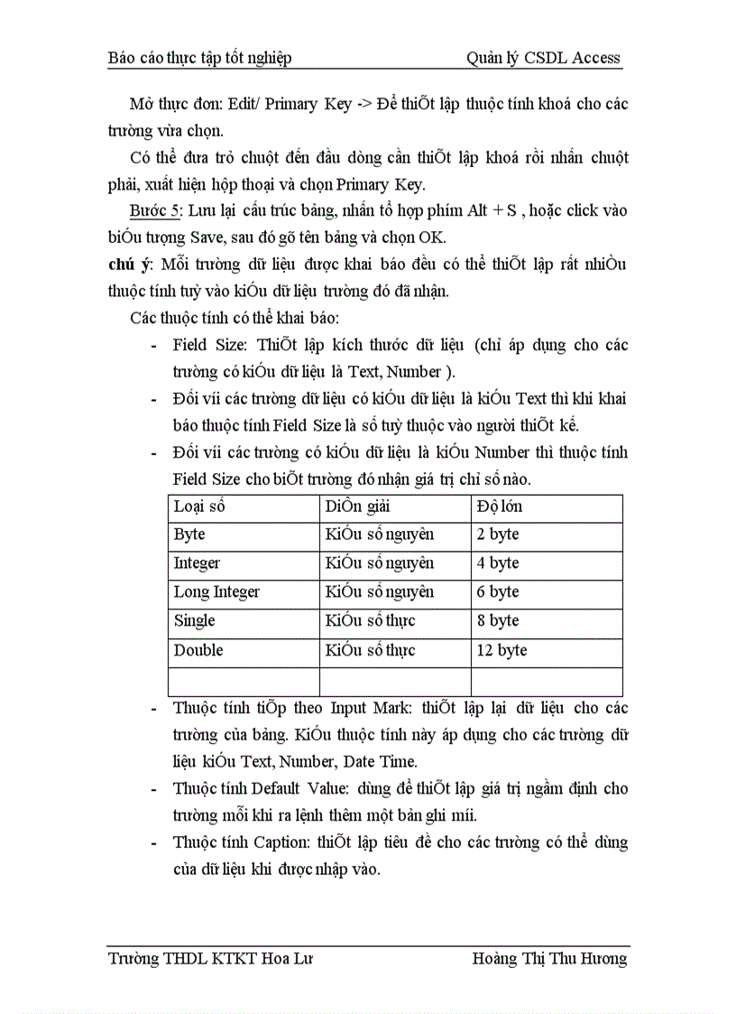 image for page Quản lý CSDL Access