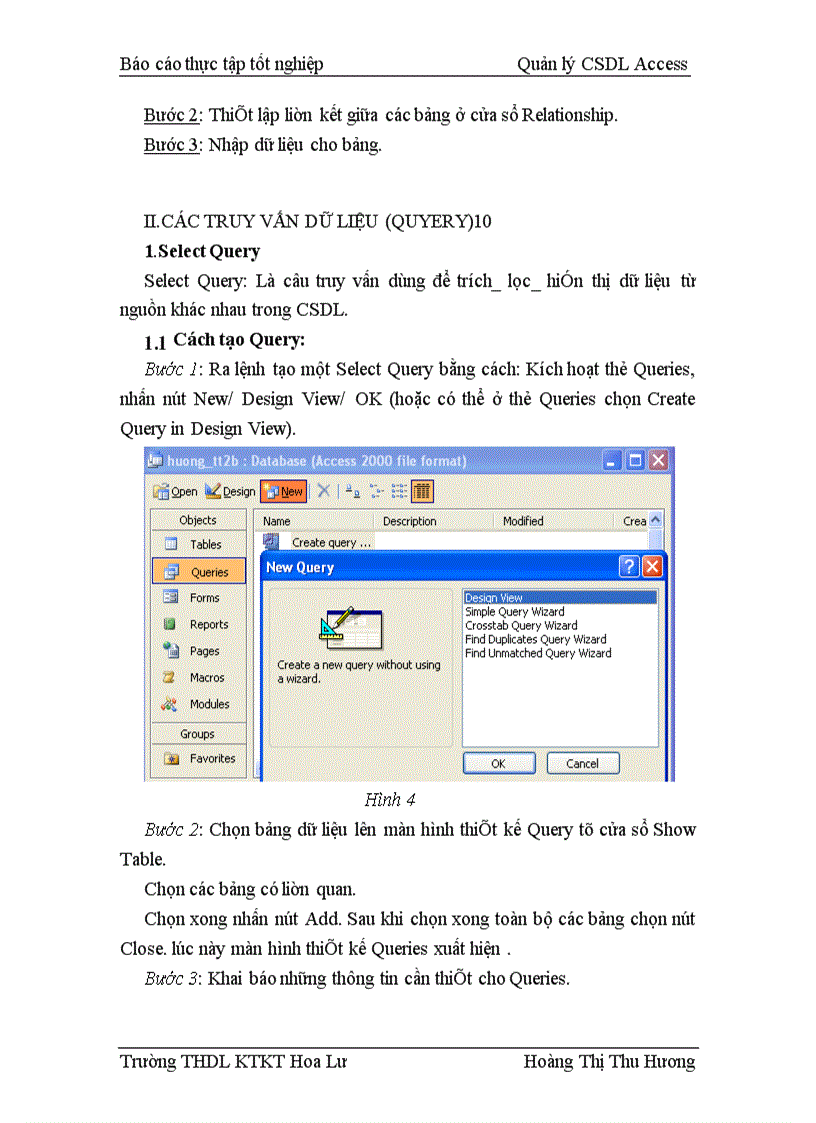 image for page Quản lý CSDL Access