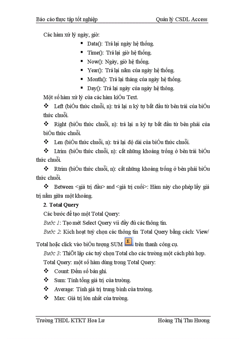 image for page Quản lý CSDL Access