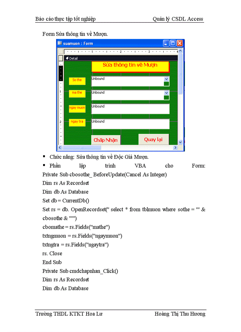 image for page Quản lý CSDL Access