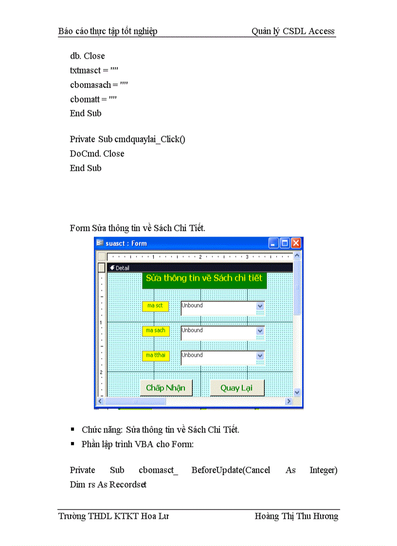 image for page Quản lý CSDL Access