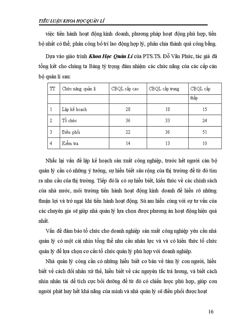 image for page Trình bày nội dung và tính chất các loại công việc mà cán bộ quản lý sản xuất công nghiệp phải đảm nhiệm, hoàn thành và từ đó suy ra (rút ra) các loại kiến thức cán bộ đó cần phải có