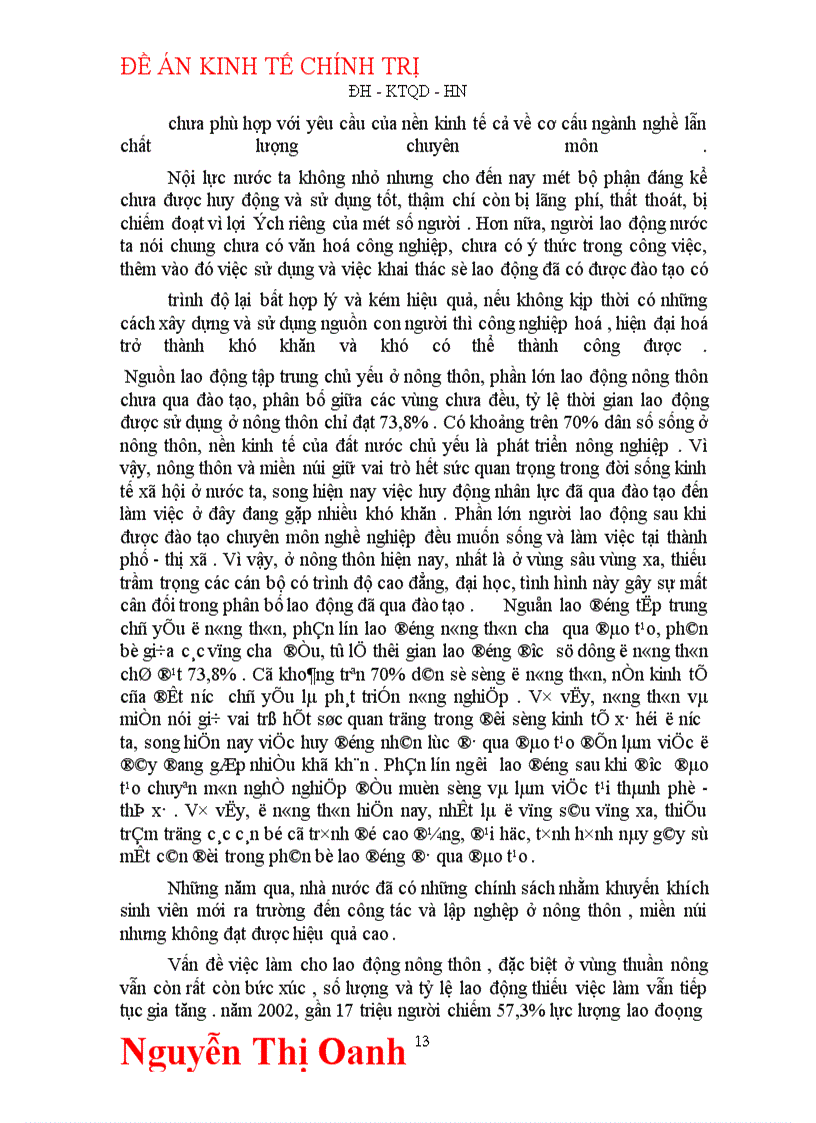 image for page Giải pháp và nâng cao đào tạo và sử dụng nguồn nhân lực con người trong thời kỳ công nghiệp hoá, hiện đại hoá