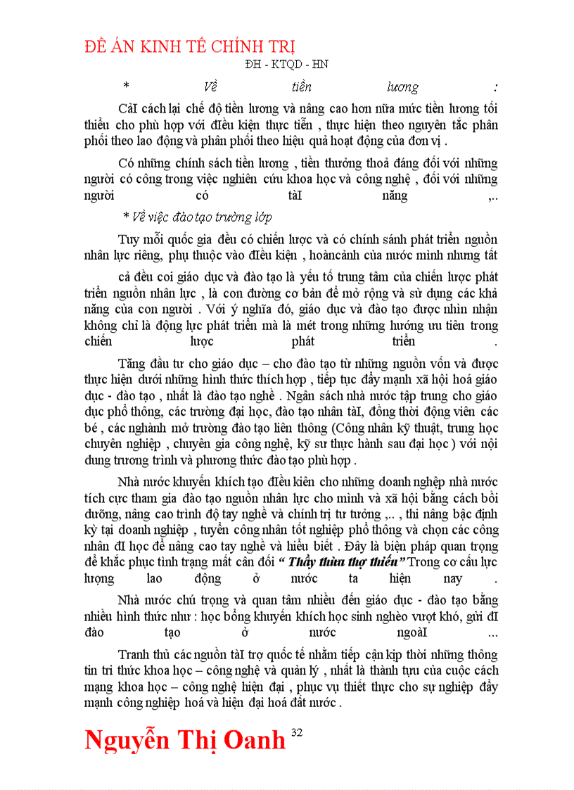 image for page Giải pháp và nâng cao đào tạo và sử dụng nguồn nhân lực con người trong thời kỳ công nghiệp hoá, hiện đại hoá