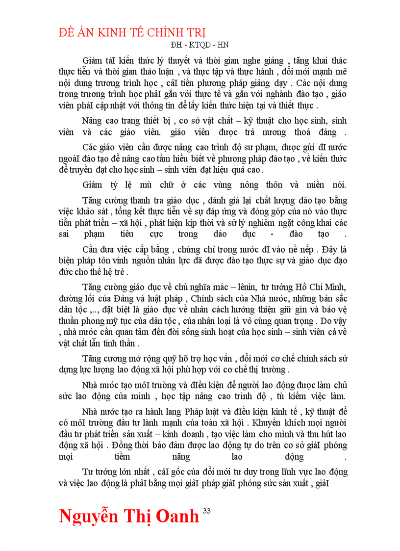 image for page Giải pháp và nâng cao đào tạo và sử dụng nguồn nhân lực con người trong thời kỳ công nghiệp hoá, hiện đại hoá