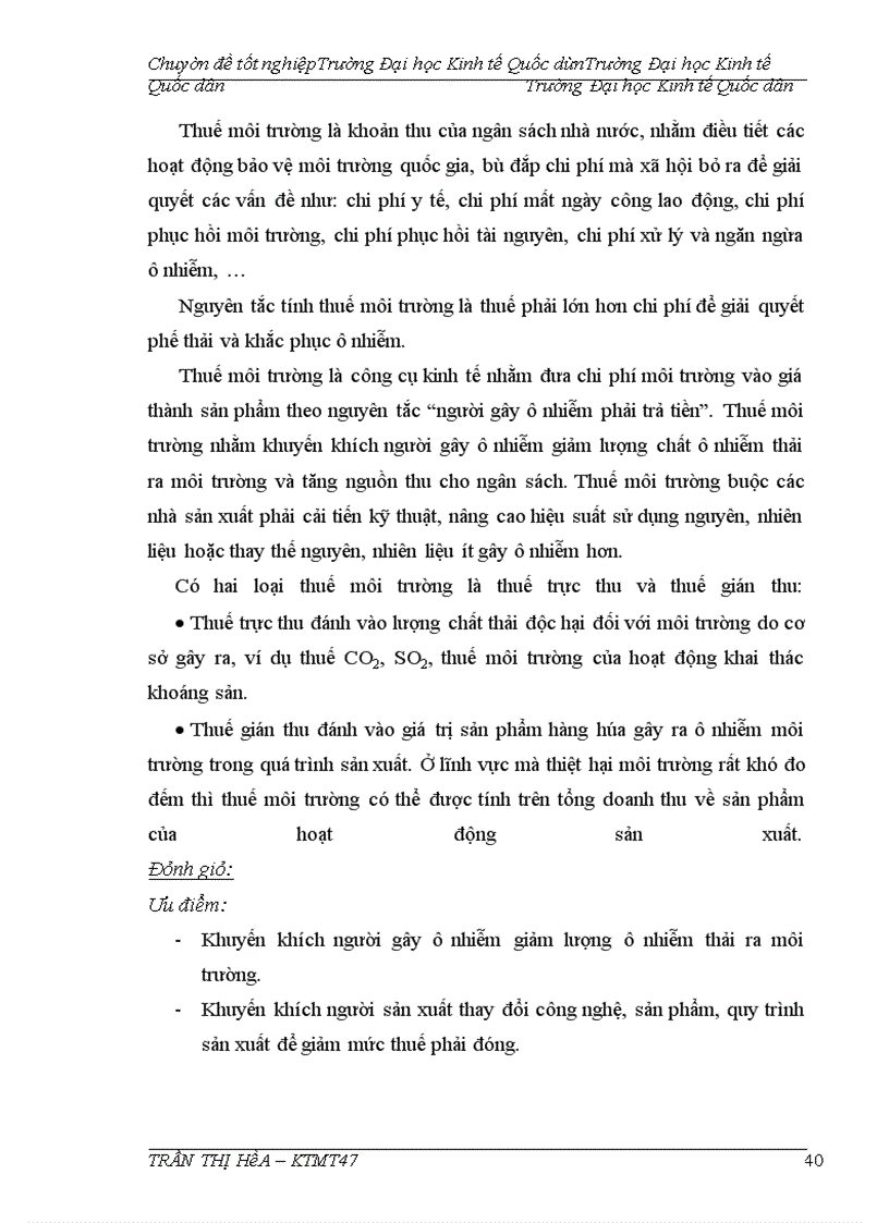 image for page Thực trạng và giải pháp nâng cao hiệu quả áp dụng công cụ kinh tế trong quản lý môi trường trên địa bàn thành phố hà nội