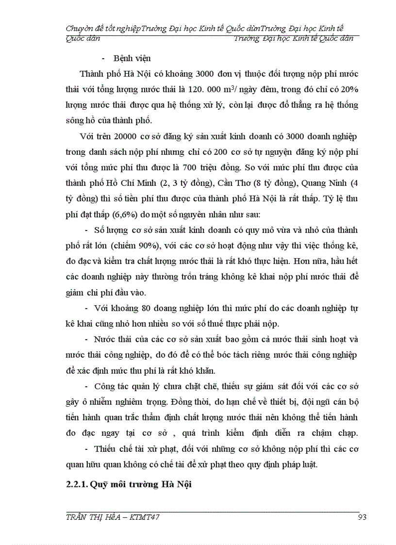 image for page Thực trạng và giải pháp nâng cao hiệu quả áp dụng công cụ kinh tế trong quản lý môi trường trên địa bàn thành phố hà nội