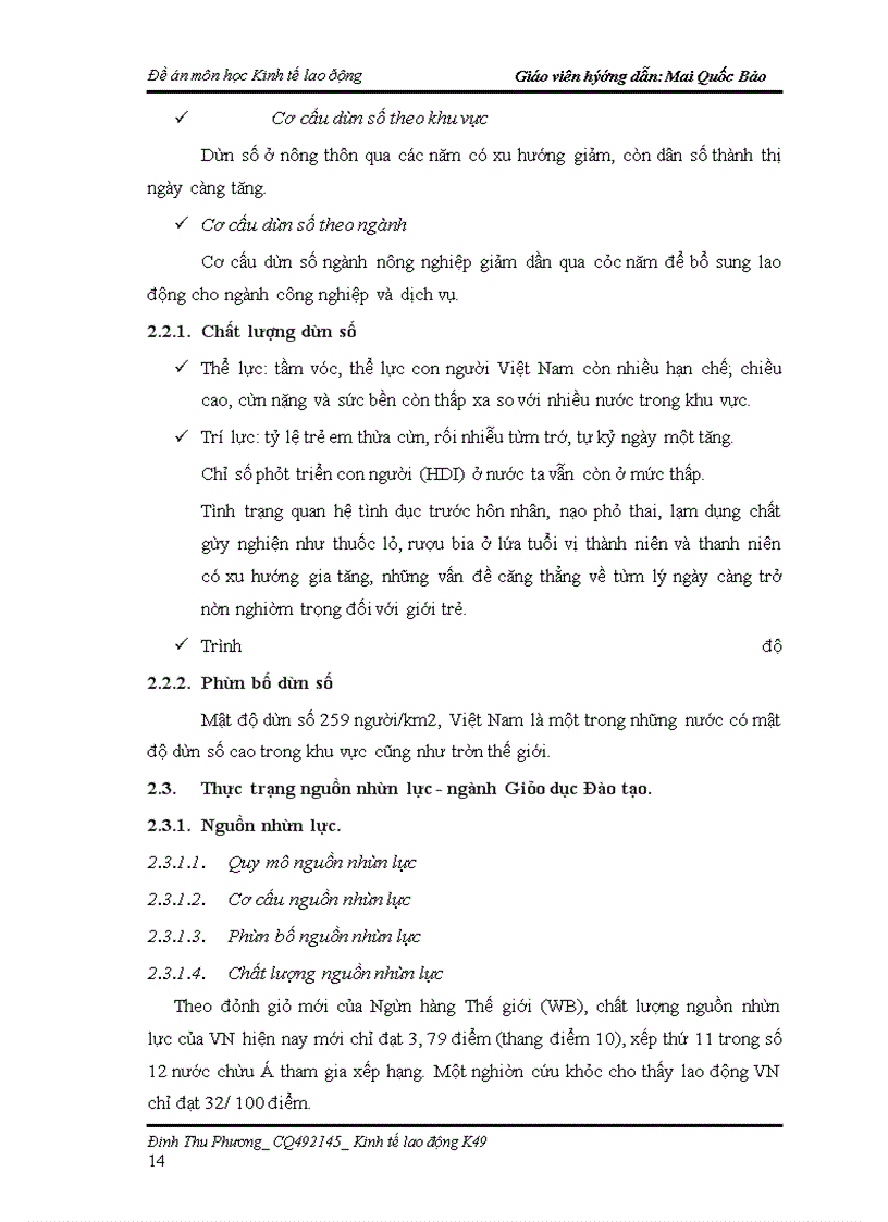 image for page Tăng trưởng dân số và thị trường lao động. Tác động qua lại giữa dân số và cung nguồn nhân lực ngành Giáo dục - Đào tạo trong quá trình Việt Nam hội nhập kinh tế quốc tế giai đoạn 2005-2010