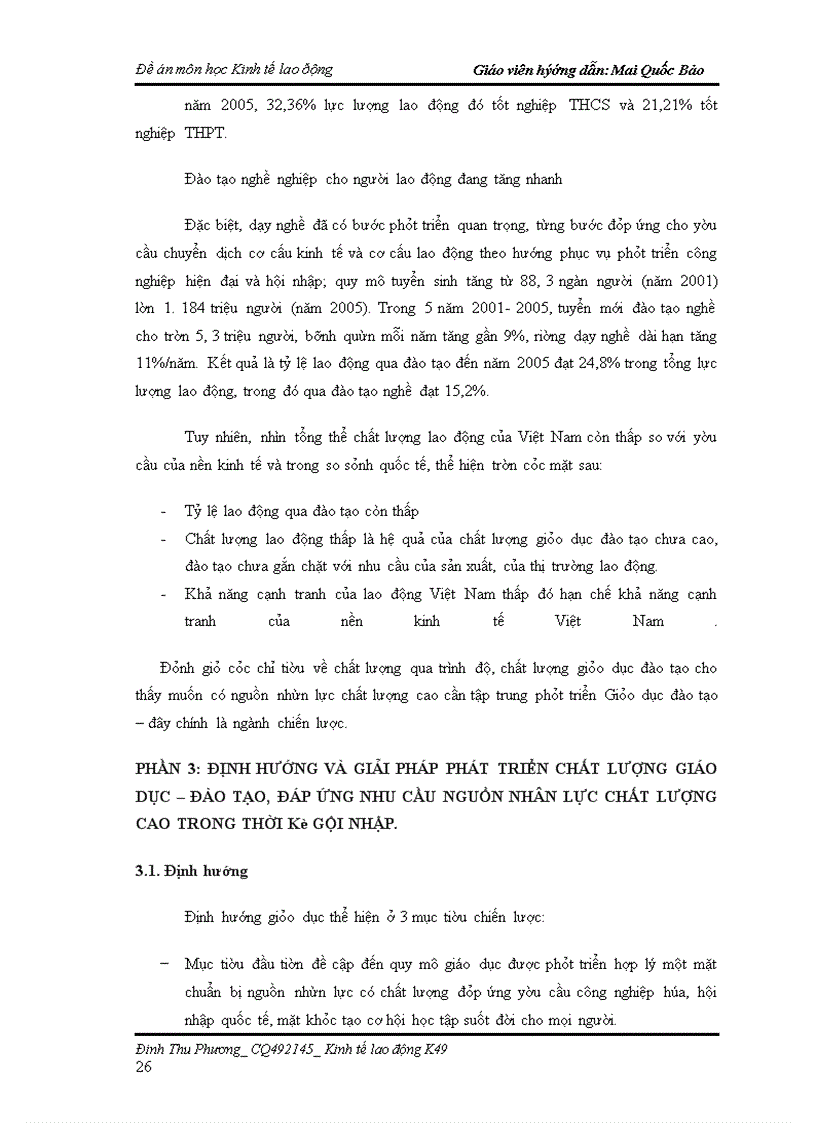 image for page Tăng trưởng dân số và thị trường lao động. Tác động qua lại giữa dân số và cung nguồn nhân lực ngành Giáo dục - Đào tạo trong quá trình Việt Nam hội nhập kinh tế quốc tế giai đoạn 2005-2010