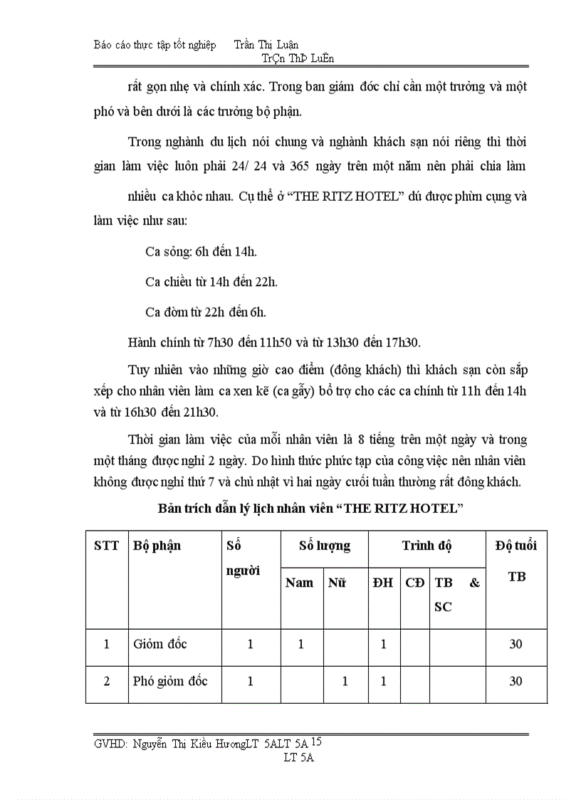 image for page Hoạt động của bộ phận lễ tân tạI “THE RITZ HOTEL”