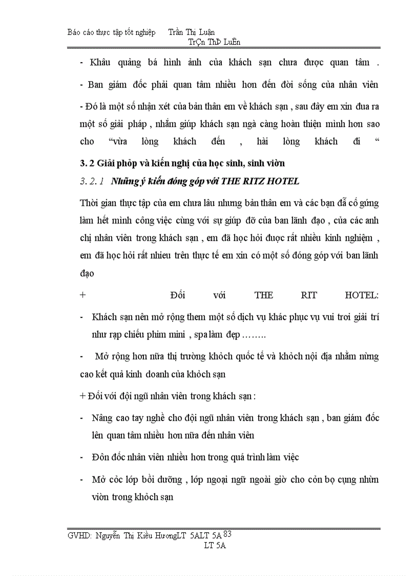 image for page Hoạt động của bộ phận lễ tân tạI “THE RITZ HOTEL”