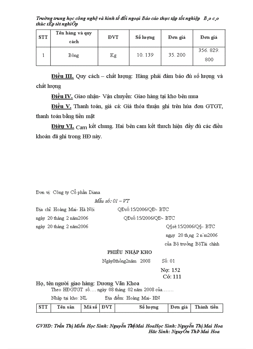 image for page Báo cáo thực tập tại Trường trung học côngng nghệ và kinh tế đối ngoại