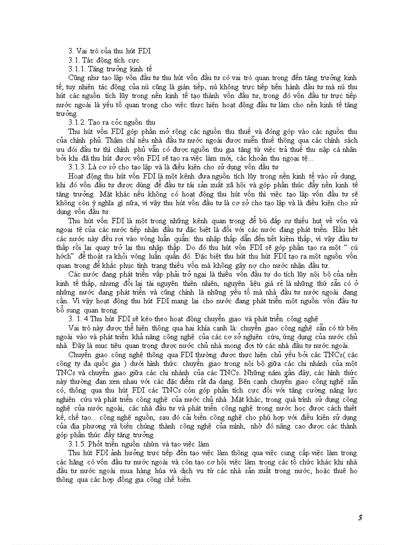 image for page Triển vọng thu hút đầu tư trực tiếp nước ngoài- FDI của nước ta và một vài định hướng để thích ứng với tình hình FDI thế giới sau khủng hoảng kinh tế