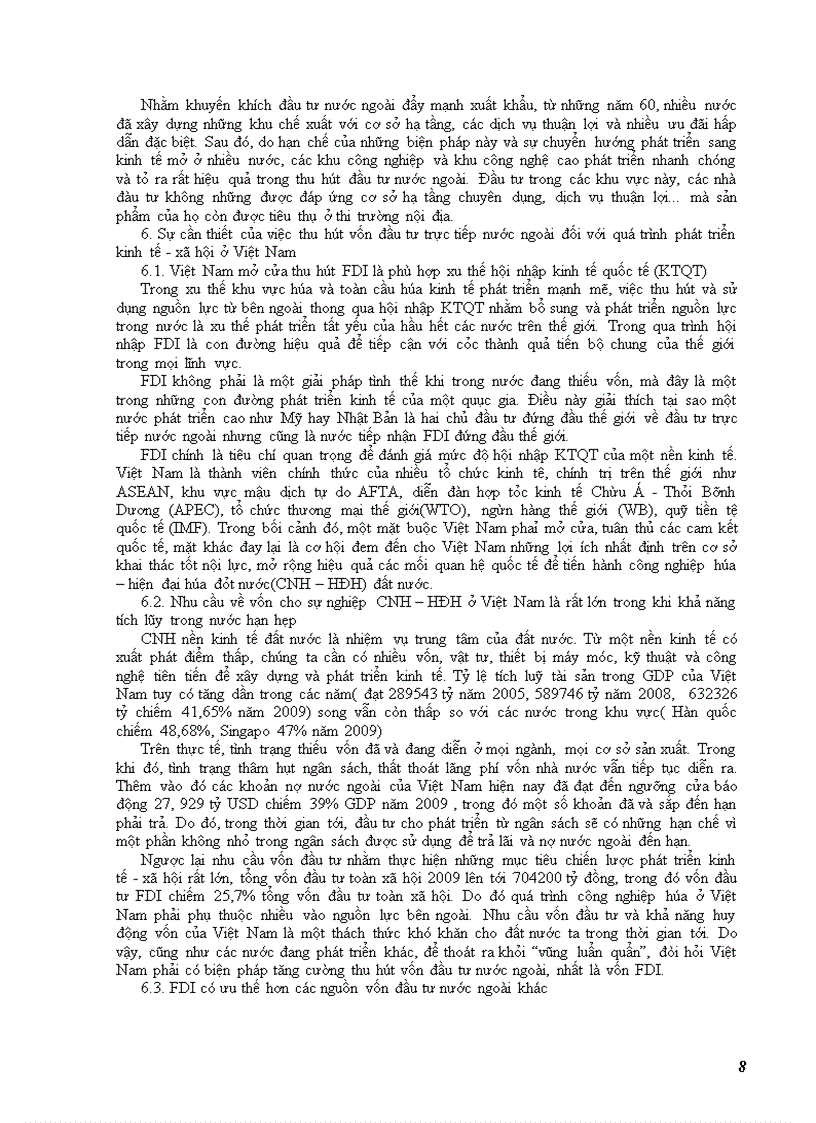image for page Triển vọng thu hút đầu tư trực tiếp nước ngoài- FDI của nước ta và một vài định hướng để thích ứng với tình hình FDI thế giới sau khủng hoảng kinh tế