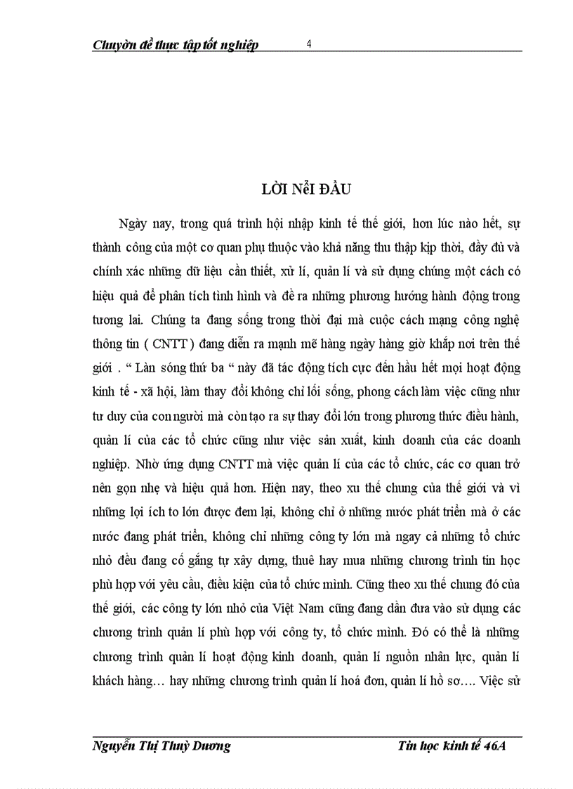 image for page Phân tích, thiết kế hệ thống thông tin quản lý bán hàng tại công ty cổ phần dịch vụ viễn thông TháI Bình Dương