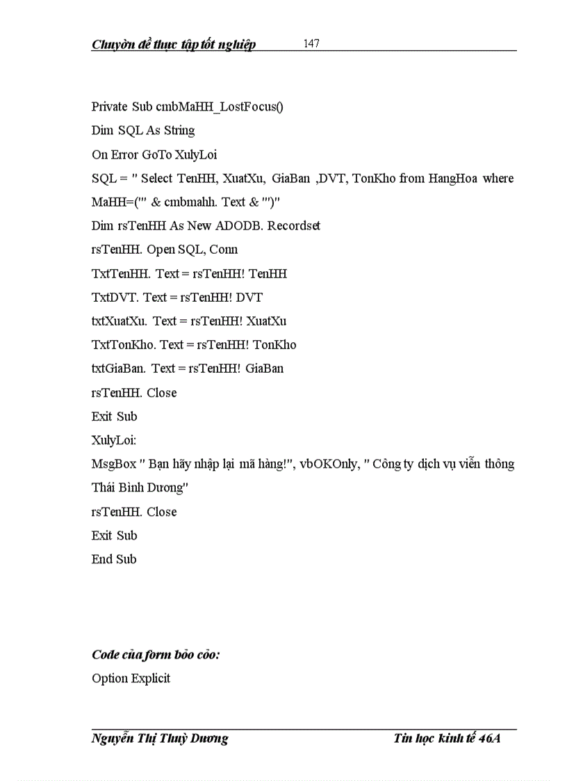 image for page Phân tích, thiết kế hệ thống thông tin quản lý bán hàng tại công ty cổ phần dịch vụ viễn thông TháI Bình Dương