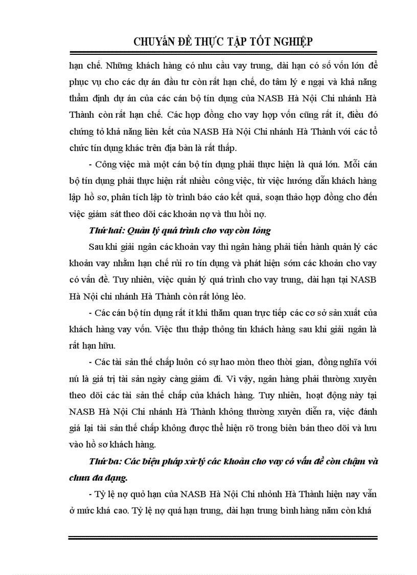 image for page Nâng cao hiệu quả quản lý tín dụng trung và dài hạn tại Ngân hàng TMCP Bắc Á Hà Nội Chi nhánh Hà Thành