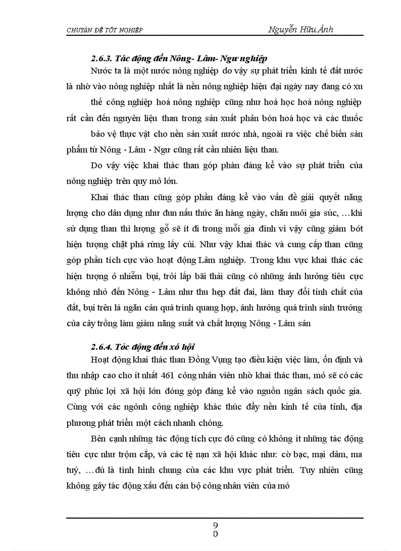 image for page Đánh Giá hiện trạng ô nhiễm môi trường do hoạt động khai thác than của dự án Đồng Vông– Uông bí– Quảng Ninh và các giải pháp quản lý môi trường.