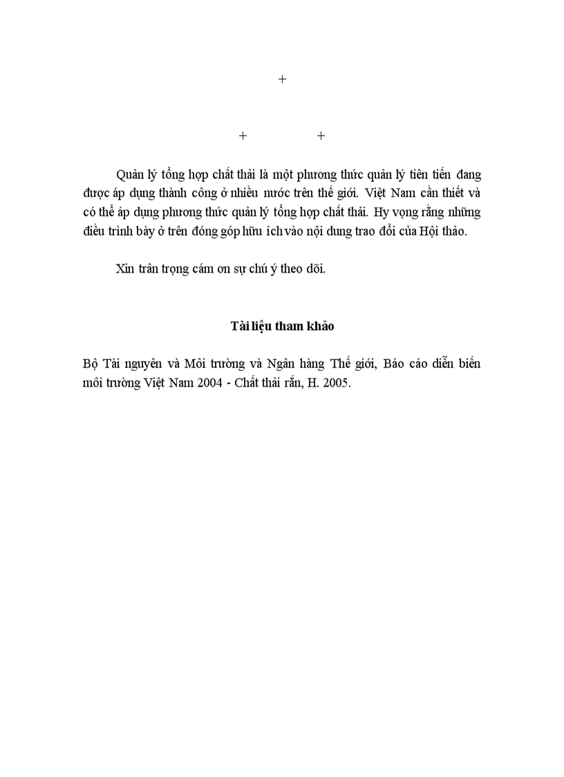 image for page Báo cáo về chiến lược quản lý tổng hợp chất thải ở việt nam