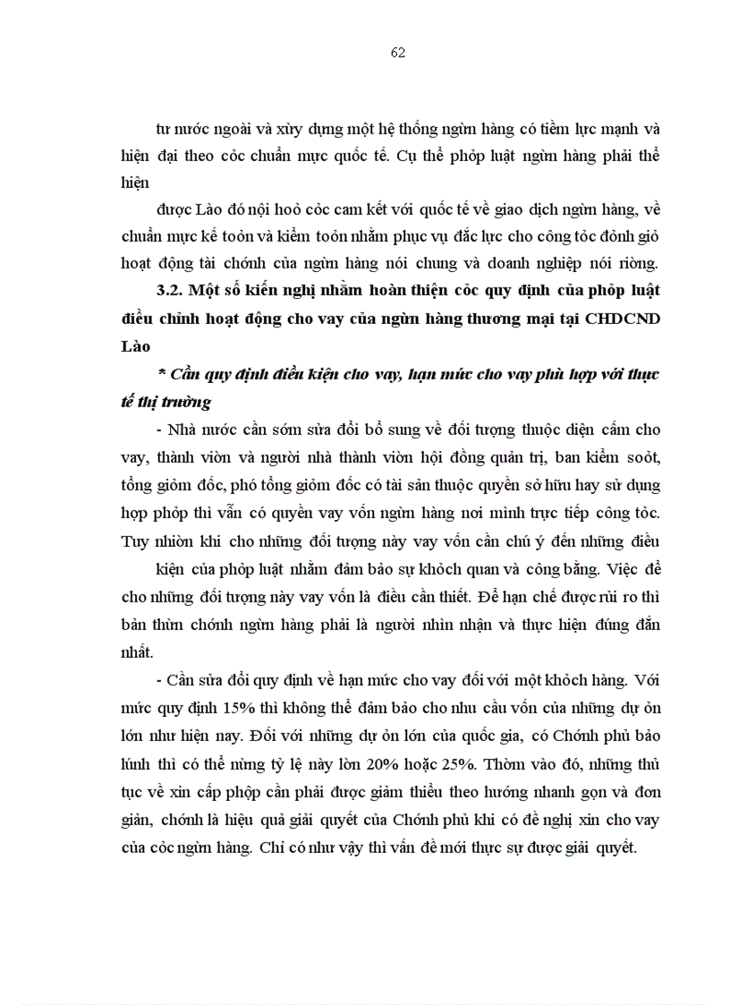 image for page Pháp luật điều chỉnh hoạt động cho vay của ngân hàng thương mại tại nước CHDCND Lào